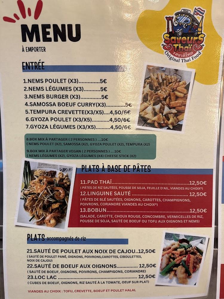 Saveurs Thaï - Menu Image 1